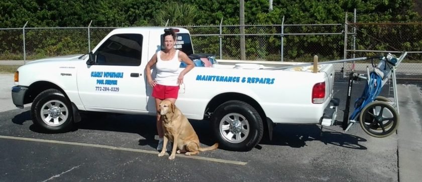Clearly Dependable Pool Service Truck Stuart Florida